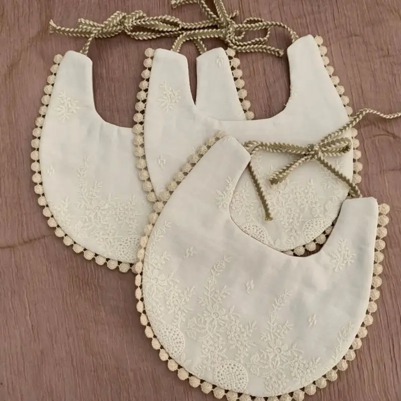 Baby Mädchen Lätzchen Säugling Spucktücher Kleinkind Baumwolle Lätzchen Kind Floral Handtuch Abendessen Fütterung doppelstock