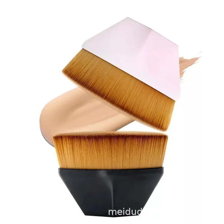 Brocha de maquillaje de seis esquinas, brocha de base Kabuki para maquillaje líquido, juego de brochas, maquillaje sintético suave cosmético para mujeres