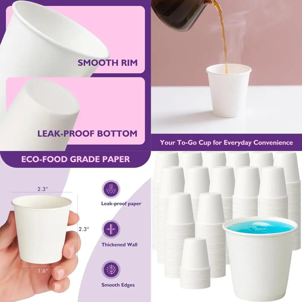 

3000 одноразовых мини-стаканчиков для эспрессо, ополаскивателя для рта и использования в ванной