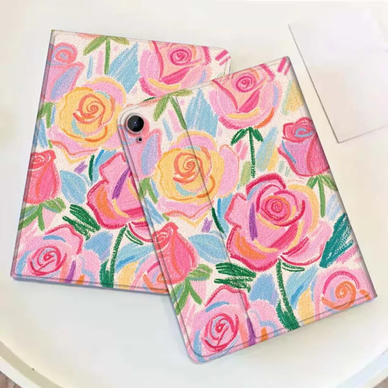 

Rose Graffiti Pattern For Samsung Galaxy Tab A7 A9 A11 S6 A A8 Lite Plus 2025 10.4 10.5 10.1 Inch Tablet Case