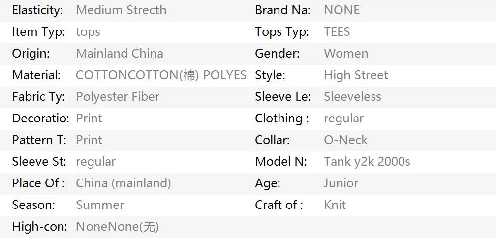 Damenkleidung Ärmellose Gothic Sommer Y2K Retro Buchstaben Crop Weste Punk Sexy Harajuku Tanktops mit Reißverschluss 90er Vintage Mode Camis – Detail 1