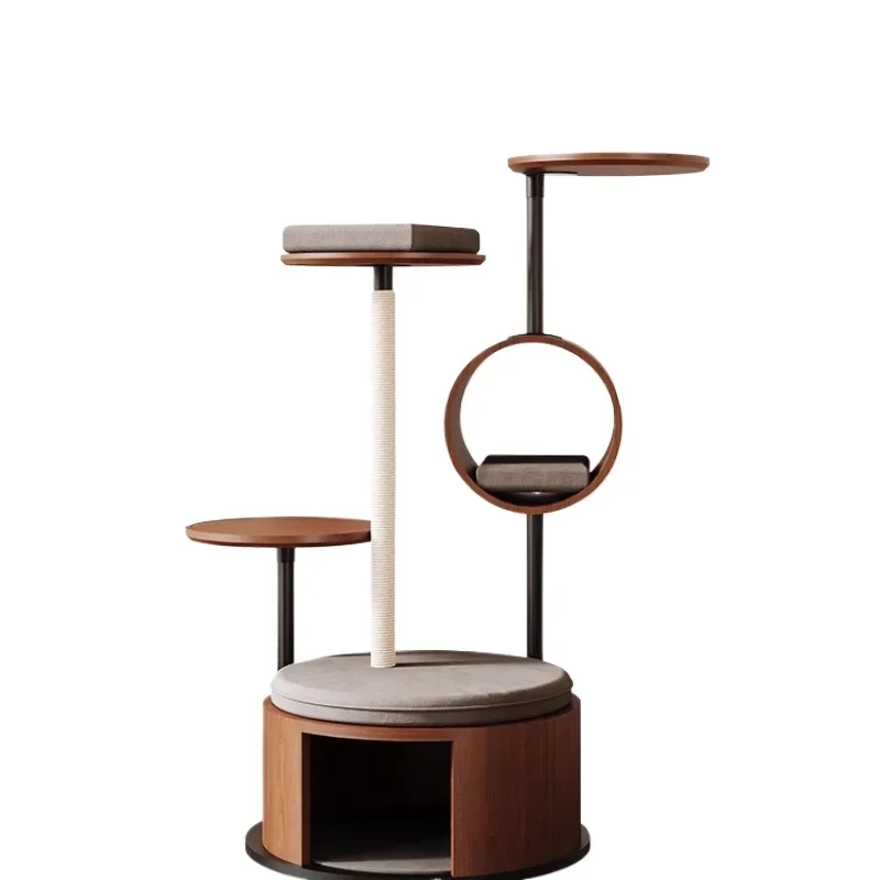 

Semi-enclosed cat climbing frame integrated multi-cat family home tunnel cat house