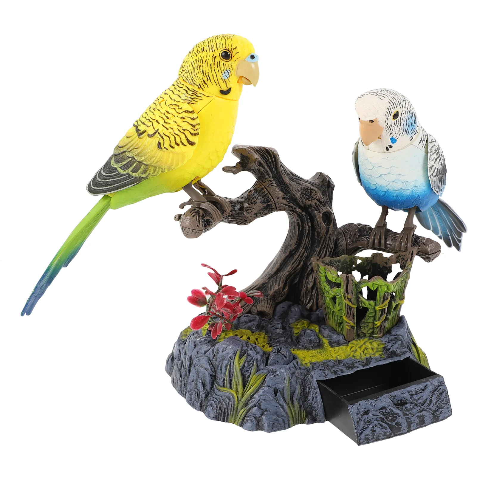 Parrot Voice Control Recording Bird Electric Talking Early Learning Abs Desktop Decoration Good Helper Child