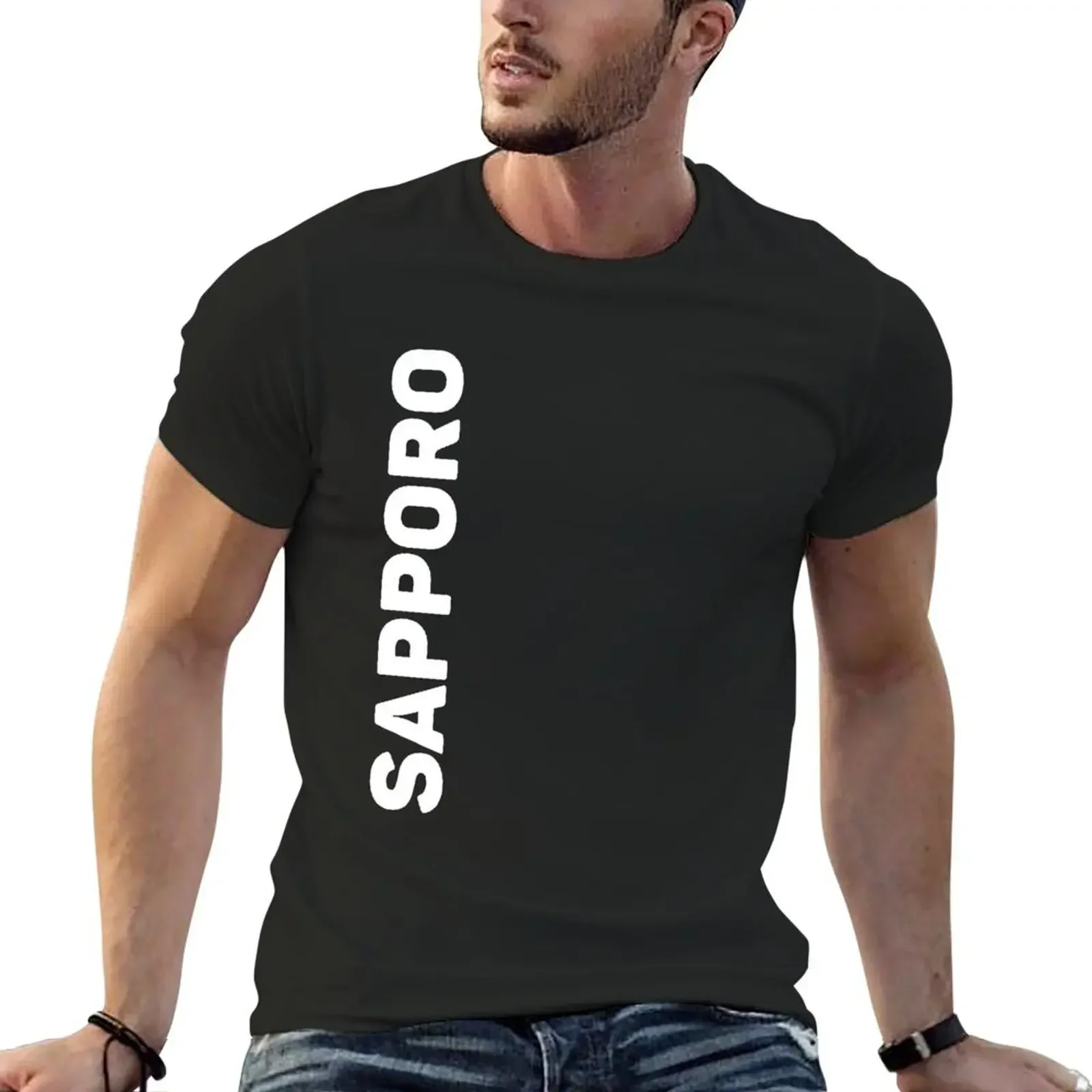 

Sapporo T-Shirt anime t shirts sweat basketball graphic tees mens champion t shirts