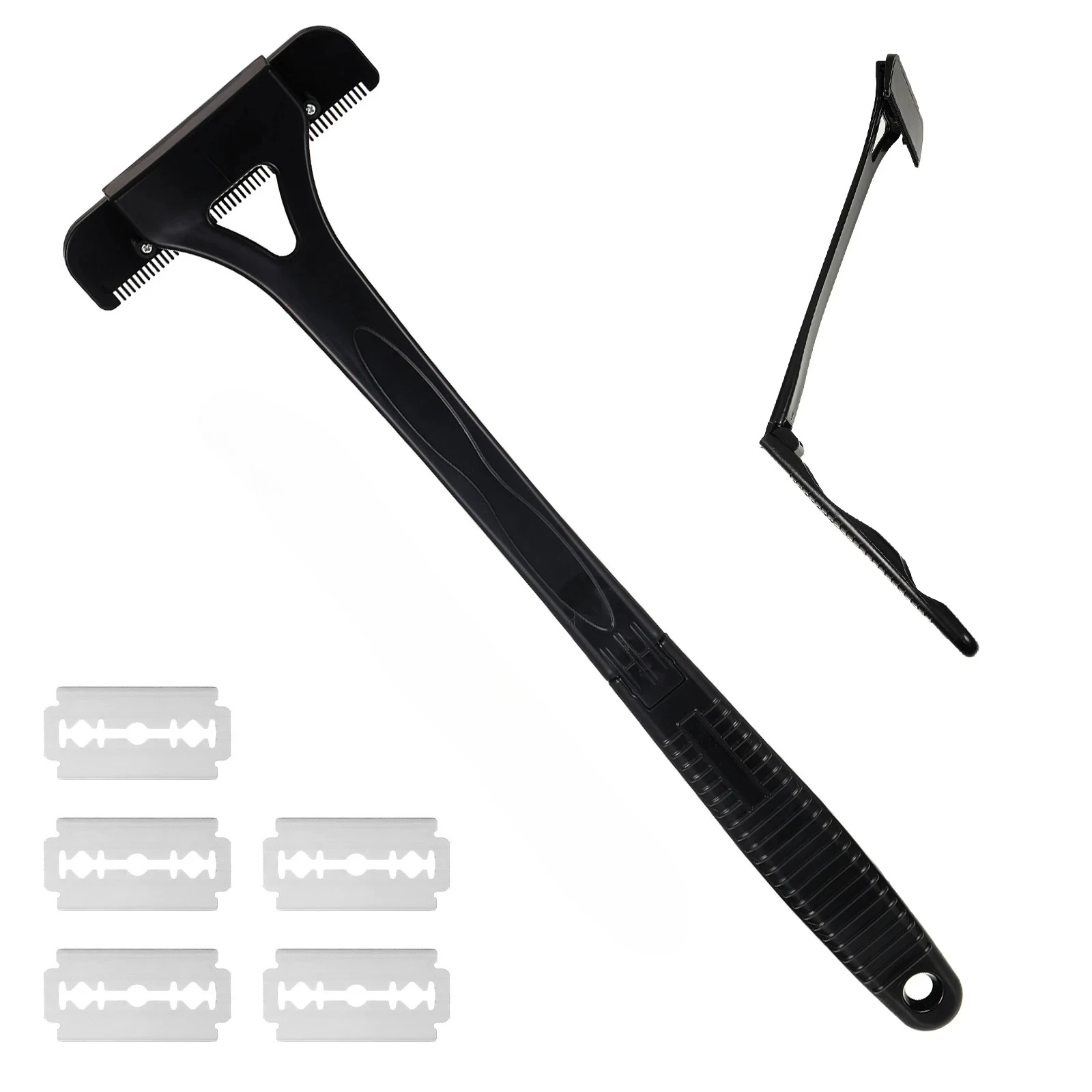 ماكينة حلاقة للرجال للظهر، ماكينة حلاقة قابلة للطي، أداة إزالة مقبض الساق، ماكينة حلاقة لإزالة الشعر #3