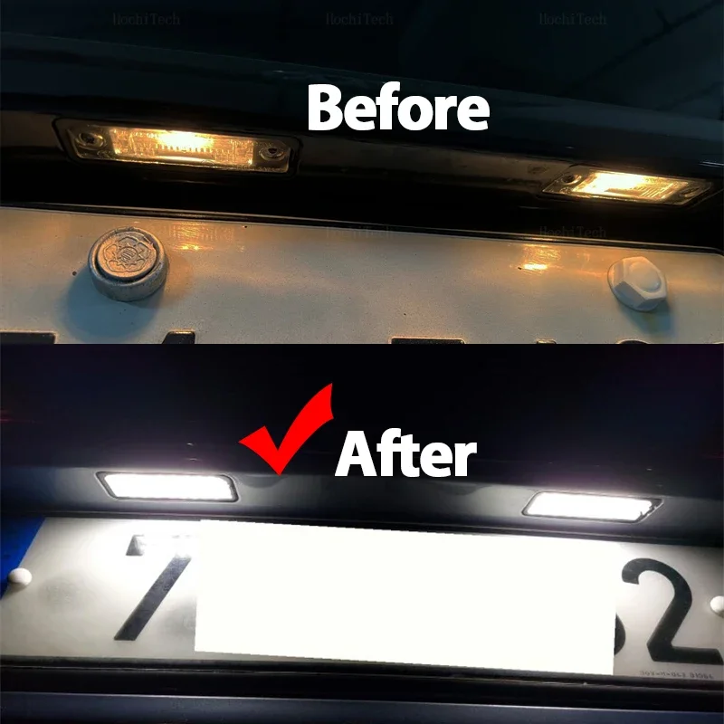 1pc 12V Car LED License Plate Lights for VW Passat B6 CC Eos Golf 4 5 6 7 Mk7 Polo Superb Seat Leon Altea Exterior Accessories view 3