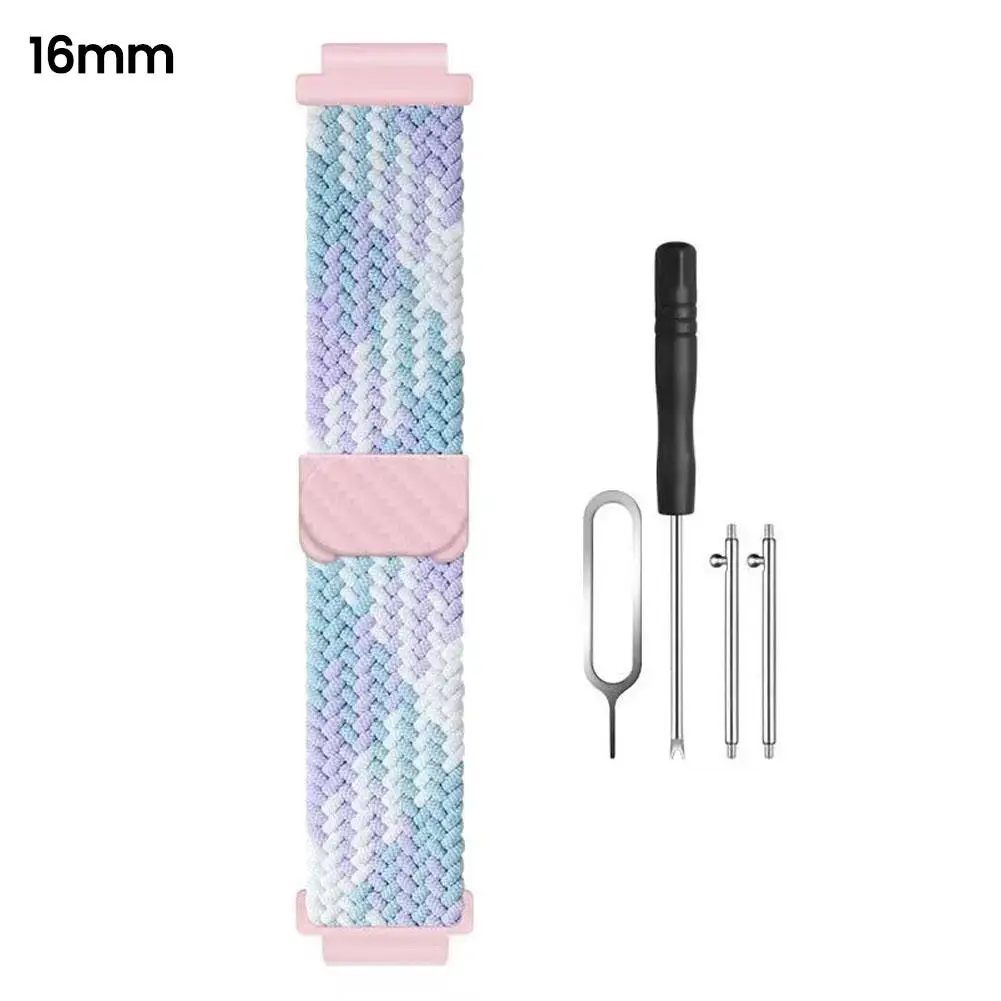 Universelles magnetisches Smartwatch-Nylonarmband mit Schnalle für Kinder 15/16/17mm Atmungsaktives, verstellbares, elastisches Ersatzarmband – Detail 8