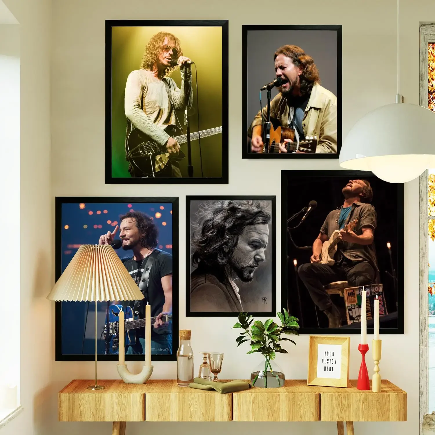 eddie vedder Poster Prints Wall Art Canvas Painting Poster For Modern Family Living Room Home Decor