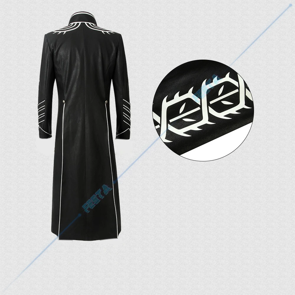 DMC5 バージルコスプレ衣装デビルメイクライ衣装黒フード付きマント