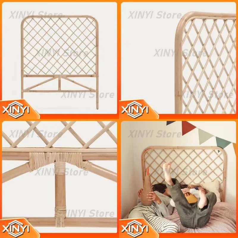 Modern Design Rattan Headboards for Kids Bedrooms for Twin Full Queen King Size Beds Top Quality Natural Woven Bed Headboard