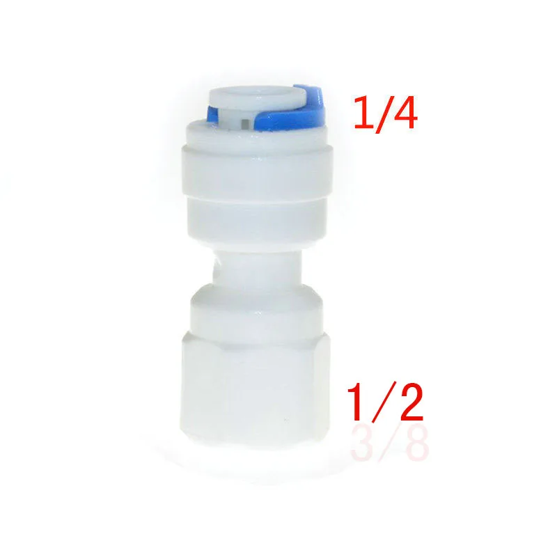 

5pcs 1/4 inch OD Tube 1/2 inch Female Straight Quick Connect Aquarium RO Water