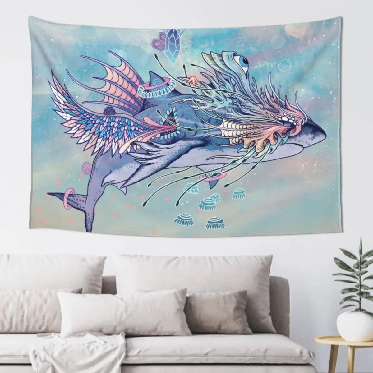 

Journeying Spirit (Shark) Tapestry Bedroom Deco Home Decorating Tapestry