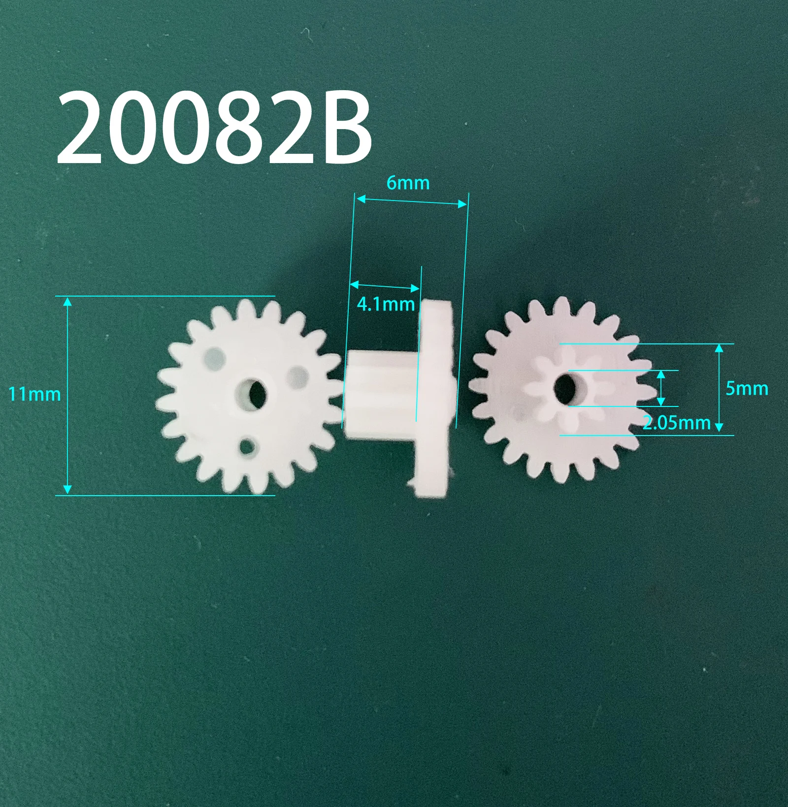 20082A 20082B 0.5M Double Wheel Gear Modulus 0.5 20 Teeth +8 Teeth Plastic Gear Motor Parts Toy Accessories