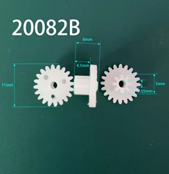 20082A 20082B 0.5M Double Wheel Gear Modulus 0.5 20 Teeth +8 Teeth Plastic Gear Motor Parts Toy Accessories