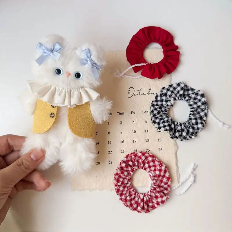 

New 10cm Cotton Doll Cute Fashion Cartoon Doll Dress Retro Fake Collar Apron Paddle Fun Creative Surprise Gift Accessories