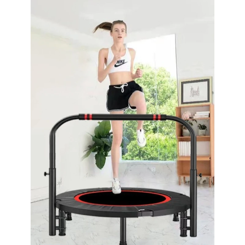 Bounce Bed Fitness Home Floor Armrest Folding Outdoor Trampoline Portable Fitness Equipment Trampolines Body Building