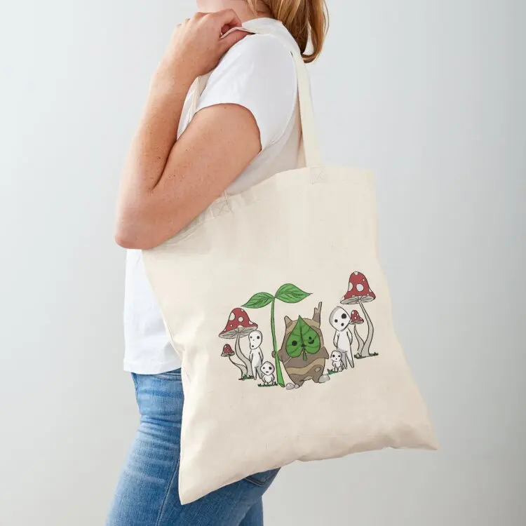 

Korok and tree spirits 2 Tote Bag Portable shopping bag Shopper handbag Beach bag