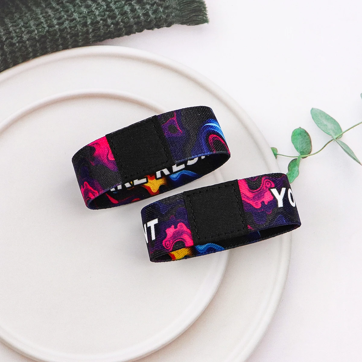 Marble Print Elastic Wristband Inspirational Letter YOU ARE RESILIENT Wrist Strap Motivational Bracelet Party Accessories
