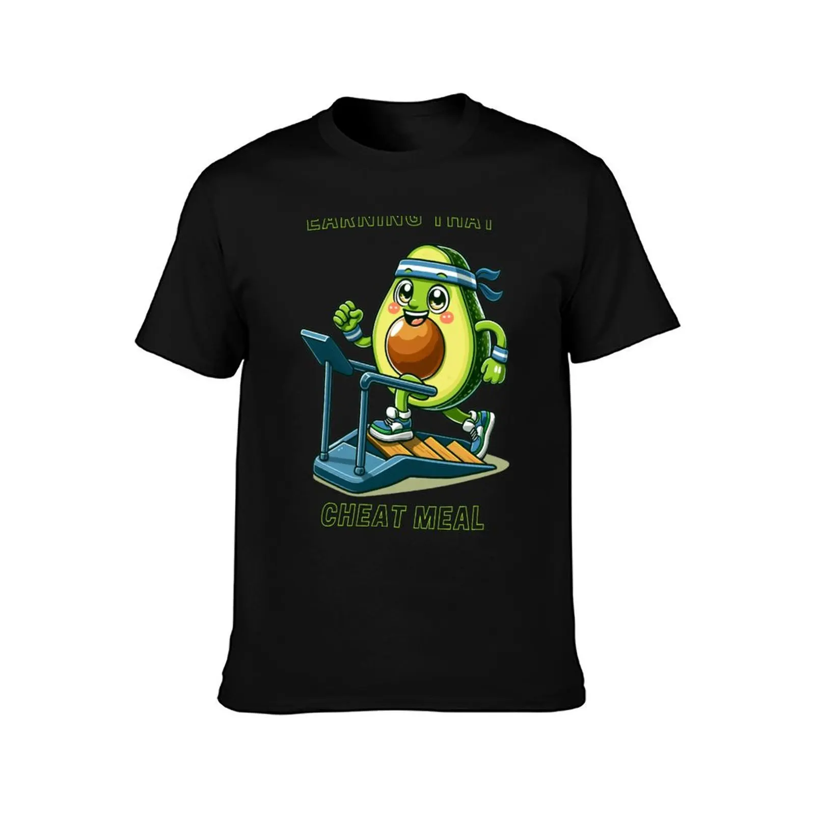 Avocado working out to earn that cheat meal T-Shirt Construction Work Tee Shirt T-Shirt