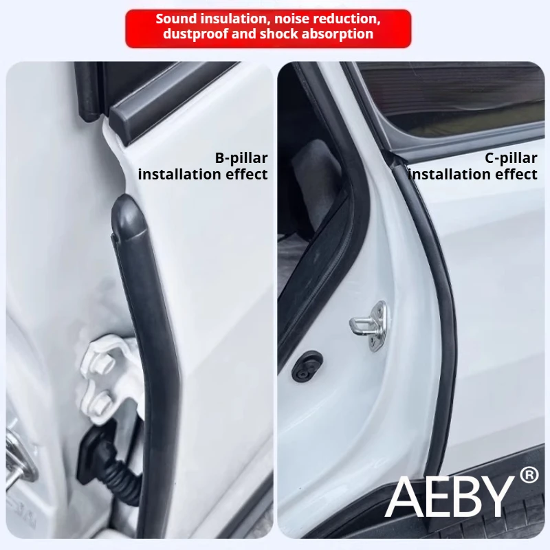 Picture 6: AEBY For BYD Sealion 7 2024 C Pillar Sound Insulation Strip, Car Noise Reduction Dust Proof Seal, Soundproofing Padding Trim