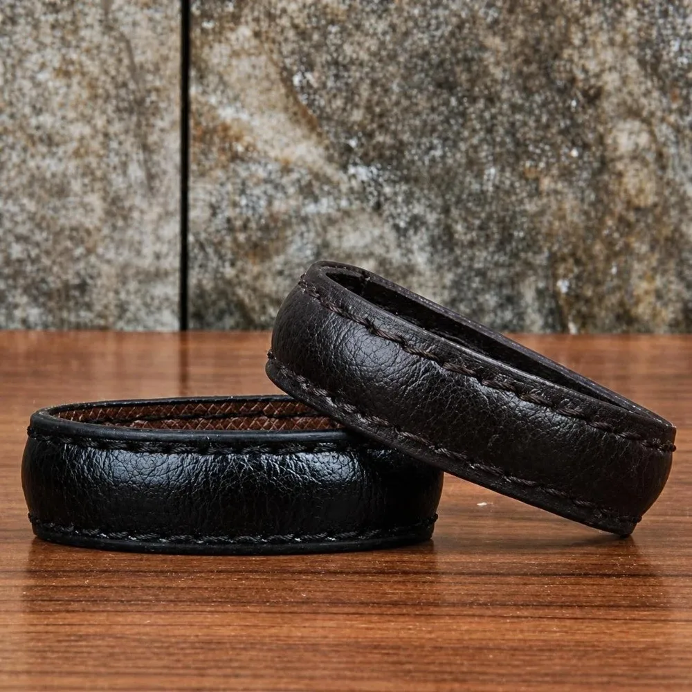 Replacement PU Leather Belt Loop Keeper Universal Fit Fixing Ring Belt Strap Holder Belt Strap Retainer for 35mm Wide Belts