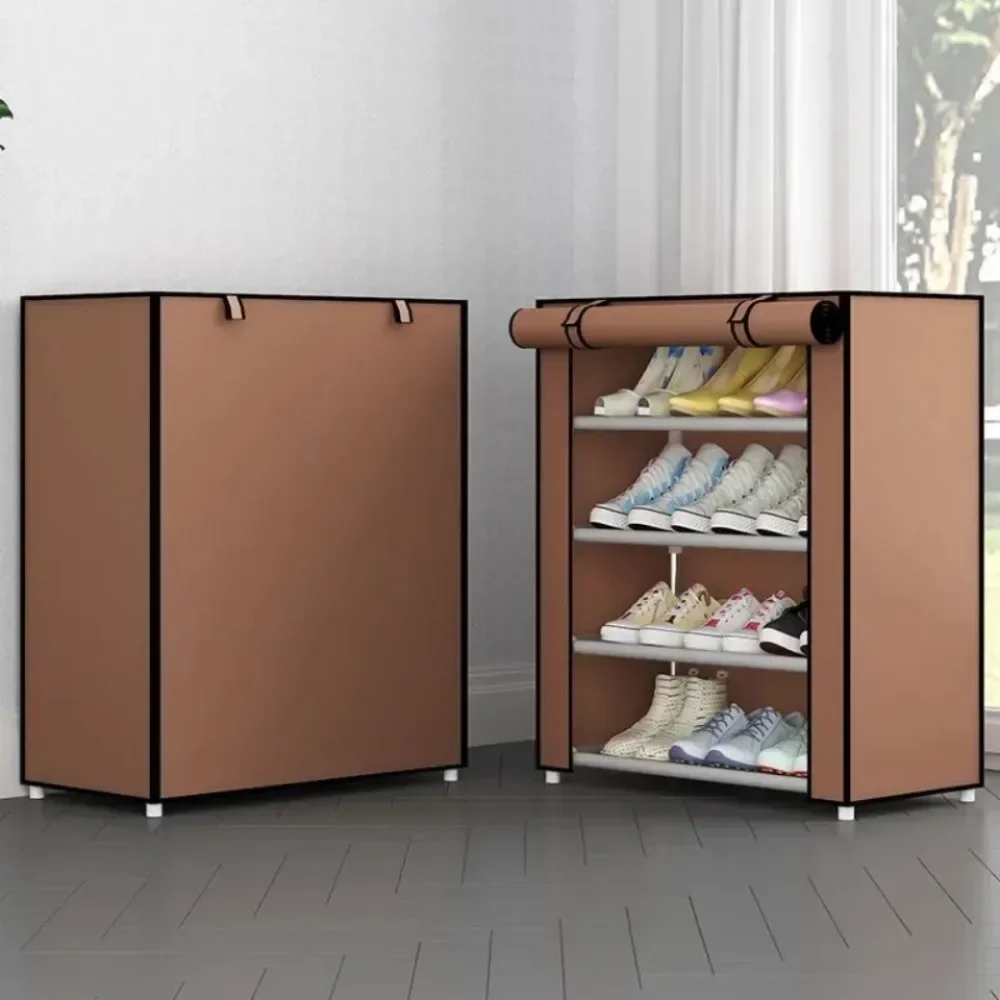 Dustproof Shoes Organizer Rack Multilayer Assembled Shoe Cabinet Floor Standing Storage Shelves Doorway Closet Sneakers Shelf