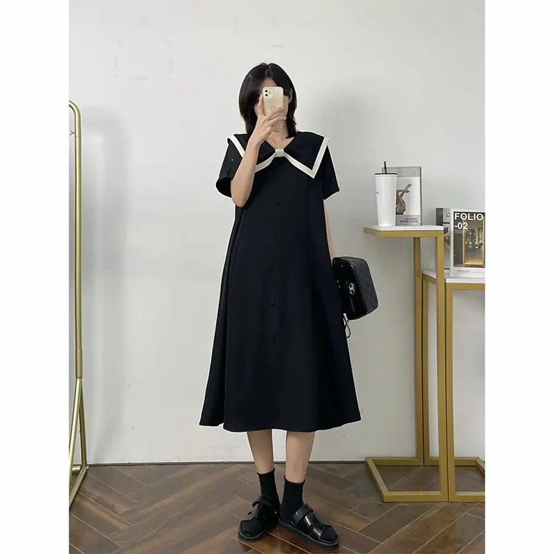 Verão arco remendo projetos feminino manga curta o pescoço t camisas moda casual personalidade all-match solto topos t diário preto cinza