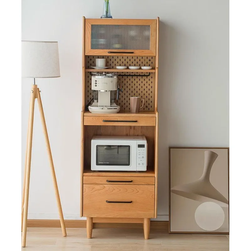 Nordic chest solid wood dining side cabinet modern simple tea cabinet multi-functional coffee machine