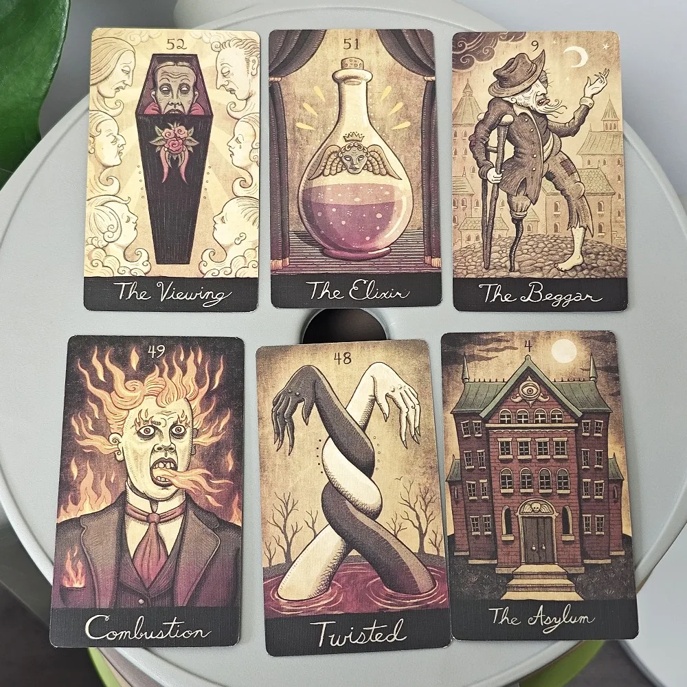 Abandon Oracle Deck 10.5*6cm Based on Nightmares From The Dream Diaries of Patrick Valenza 52 Horrifying Oracle Cards