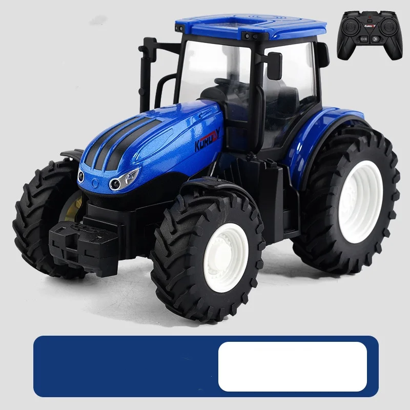 2.4 GHZ Remote Control Tractor Toy Kids RC Tractor Set Toddlers Farm Vehicle Toys for 3 4 5 6 7 8 9 Year Old