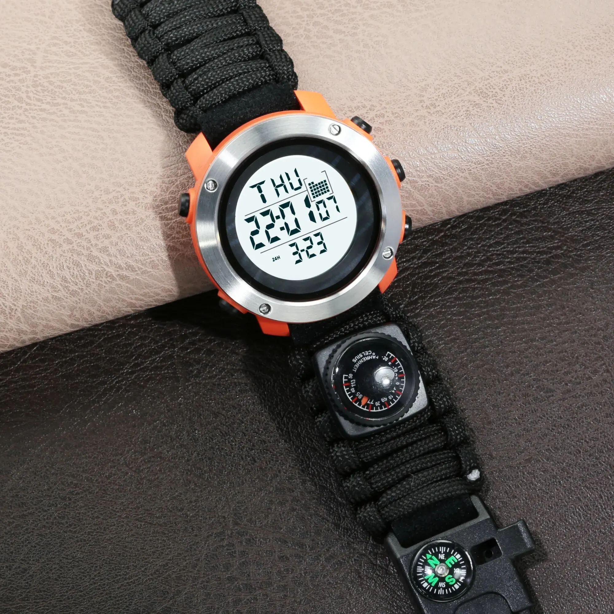 SHIYUNME G Style Men Sports Watches Outdoor Camping Compass Thermometer Waterproof LED Digital Watch Man Military Wrist Watch