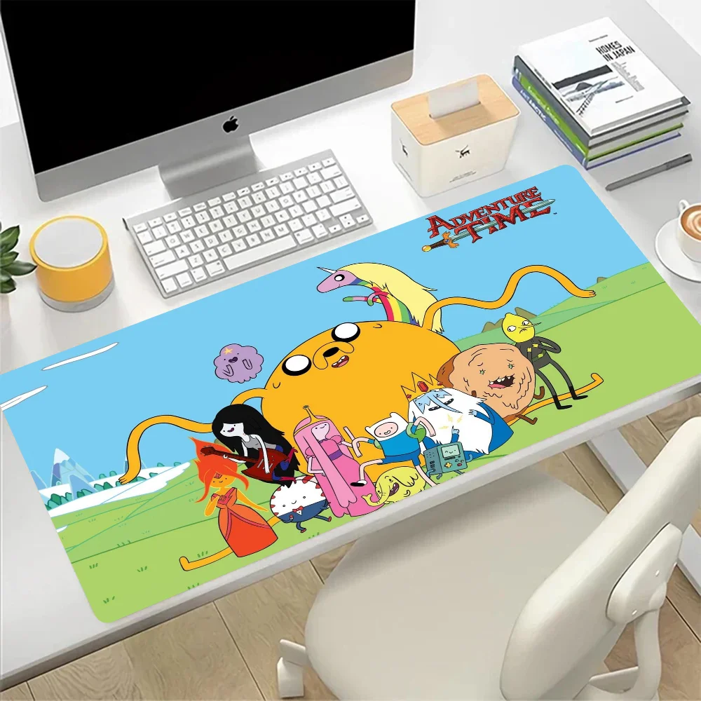 Adventure Time Large Mouse Pad Gaming Mousepad PC Gamer Computer Office Mouse Mat Silicone Keyboard Mat Desk Pad Laptop Mausepad