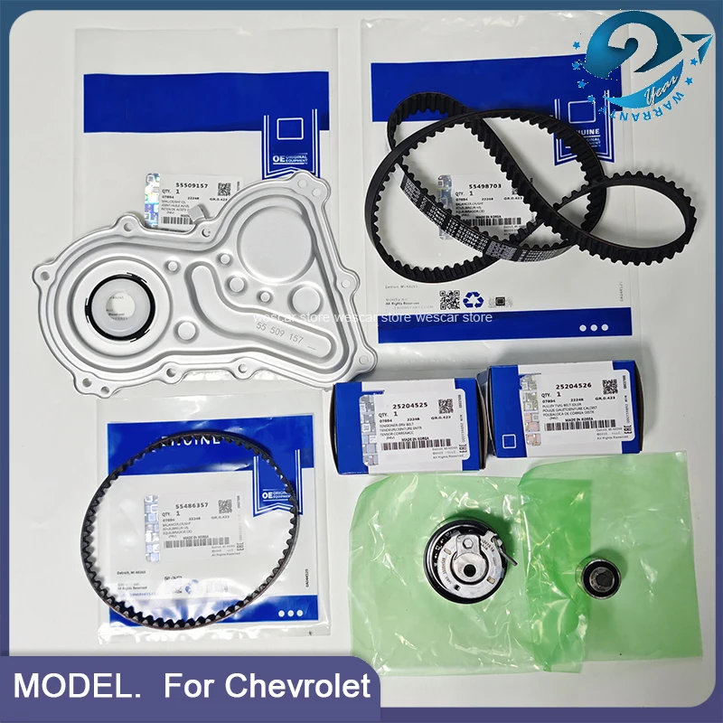 5PCS/Set Engine Timing Tensioner Belt Kit For Chevrolet Onix Tracker For GM Encore 55498703 55486357 55509157 25205813 55486826