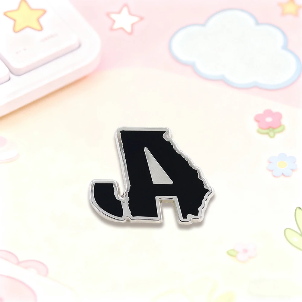 Amerikanischer Country-Musik-Sänger-Abzeichen, Georgia-Karte, JA-Logo, Emaille-Anstecknadel, Sänger-Accessoire, Brosche, Sammlerstück, Dekoration, Geschenk für Fans – Detail 6