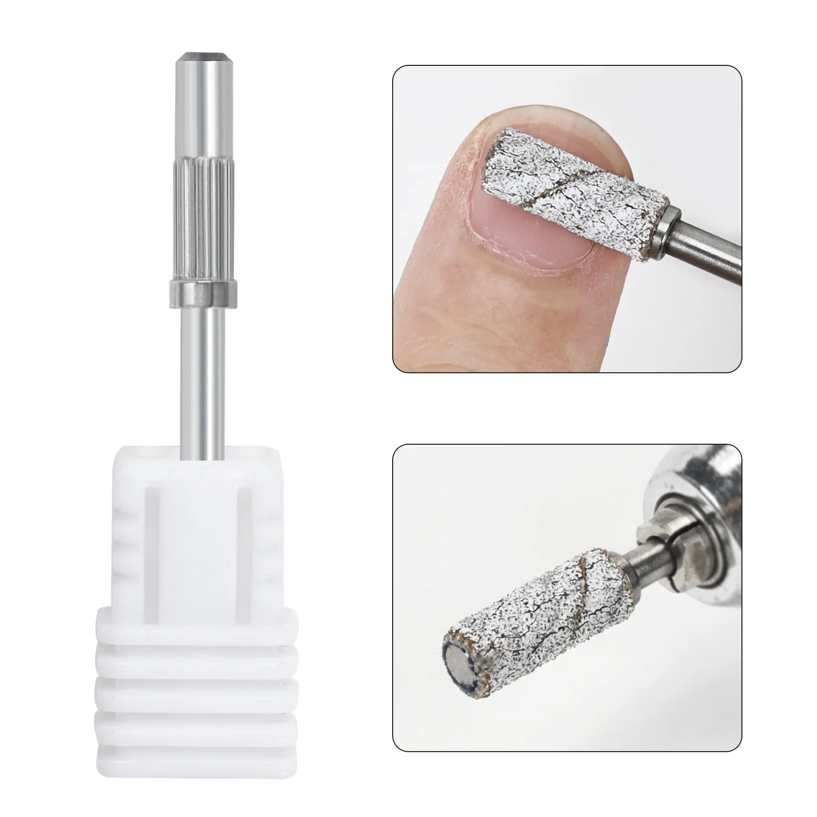 Mały zestaw do manicure: pierścień szlifierski, pierścień szlifierski z wałkiem, rdzeń pierścienia szlifierskiego, narzędzie do naprawy paznokci, usuwania martwego naskórka.