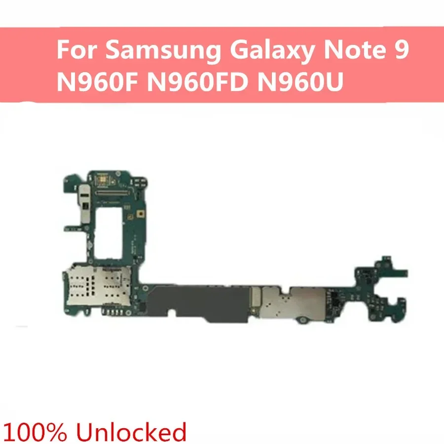 For Samsung Galaxy Note 9 N960F N960FD N960U Motherboard Unlocked Main Logic Boards 128GB 512GB Android Full Chip Plate