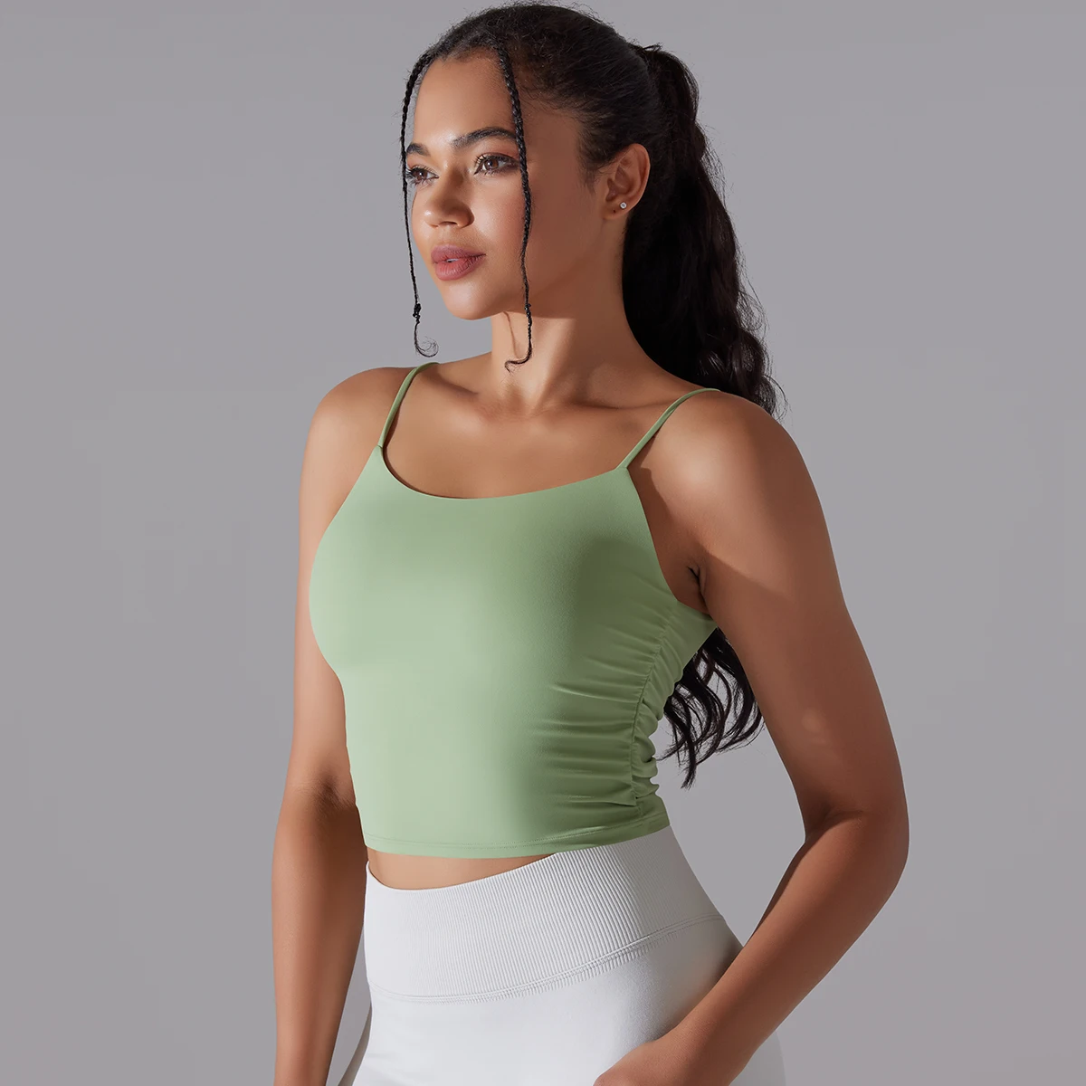 Women Sports Bra Sexy Gym Bra Cropped Top Yoga Bra Seamless Fitness Tank Top Shockproof With Pad Clothing