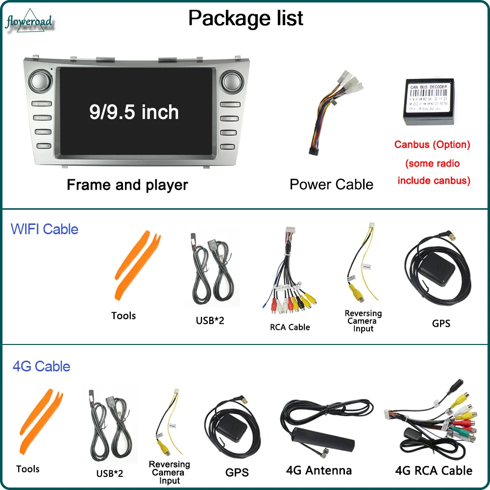 4G Android Car Radio Multimedia Player For Toyota Camry 2006 2007 2008 2009 2010 2011 Navigation GPS Stereo Auto Carplay NO 2DIN