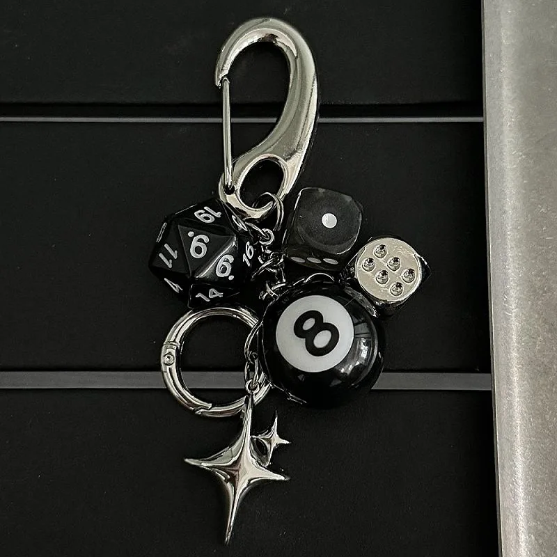 LLavero de estrella Wintage, dijes de cintura de aleación de Zinc, dados, trabajos de hierro, diseño de hebilla de nudo de cuerda, hebilla de cinturón de montañismo, colgante de bolso