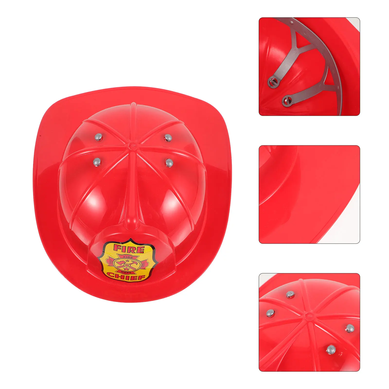 

Firefighter Hat Realistic Plastic Fireman Lightweight Child Cosplay Halloween Party Favors School Events