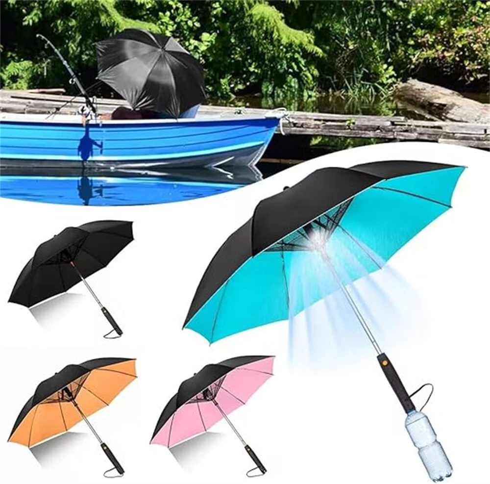 Golf Rain Umbrella Sun UV Protection Water Spray Cooling Fan Beach Umbrella Reinforced Rain Umbrella with Fan and Mister