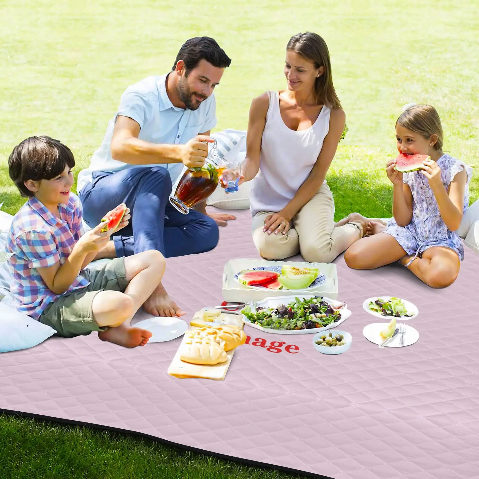 Custom image Picnic Mat Thickened Waterproof Beach Blanket Camping Tent Grassland Mat Outdoor Camping Floor Mat Sleeping Pad new