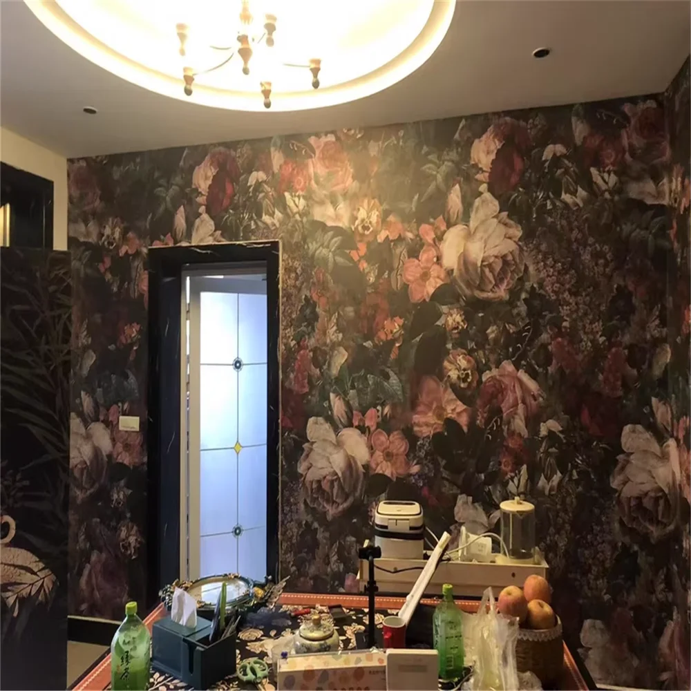 papel-de-parede-personalizado-com-flores-retro-americanas-fundo-para-sofa-e-quarto-mural-3d-pintura-de-parede-restaurante-hotel-arte-decoracao-de-casa