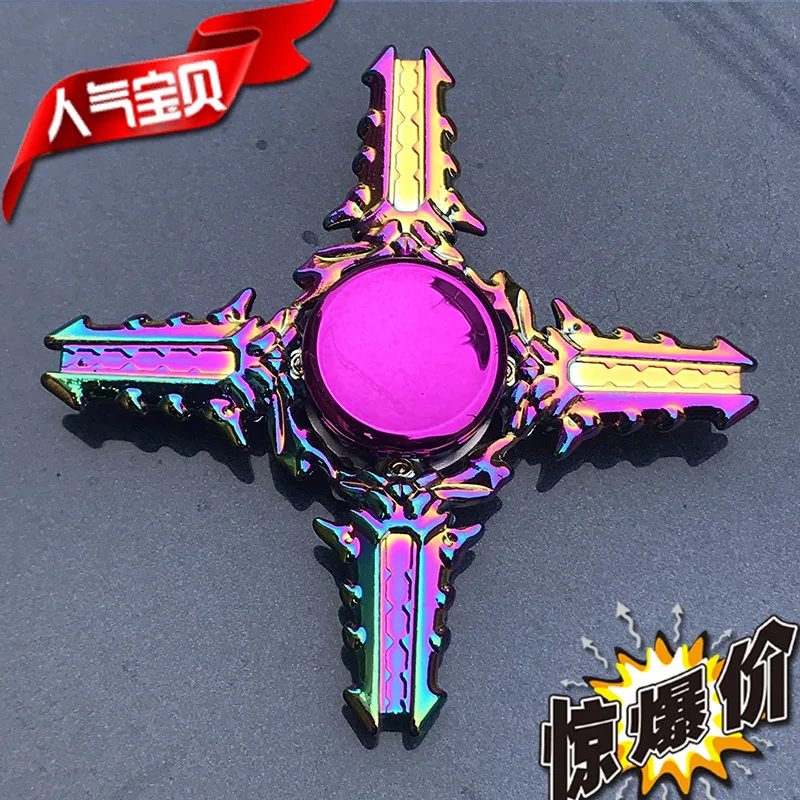 Bunter Legierungs-Fingerspinner, Metall-Fingerrotations-Ornament, Freizeit-Stressabbau-Deko, Party-Geschenk – Detail 29