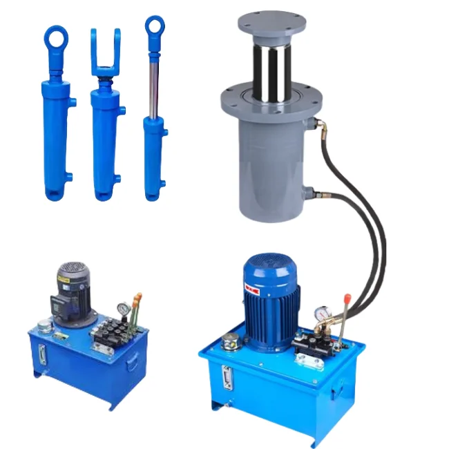 Custom Bidirectional Hydraulic System Piston HSG Oil Hard Chrome Plated 8 Ton Earrings Barrel Double Acting Hydraulic Cylinder