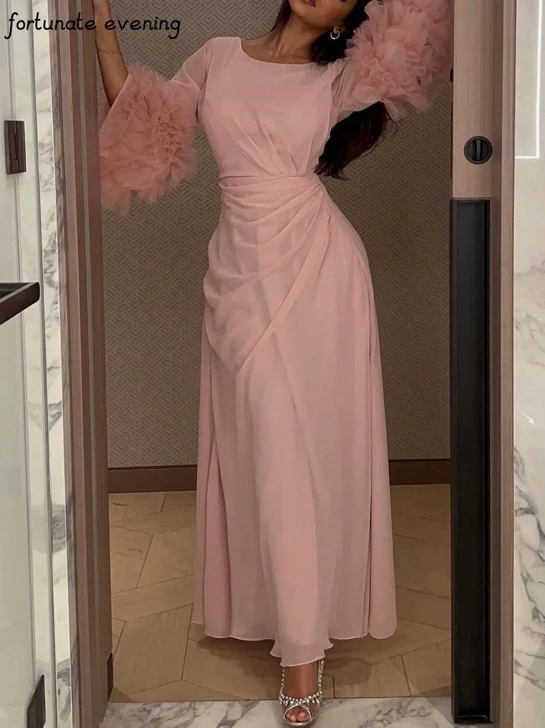 

Fortunate Evening Elegant Vintage Sweet Simple Ruffle A-Line Formal Occasion Prom Dresses Evening Party Gowns
