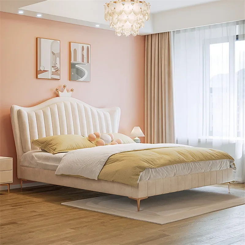 

Fabric Bed Light Luxury Style Designer Classical Simple Master Bedding King Bed Princess Bed Nordic Technology Fabric