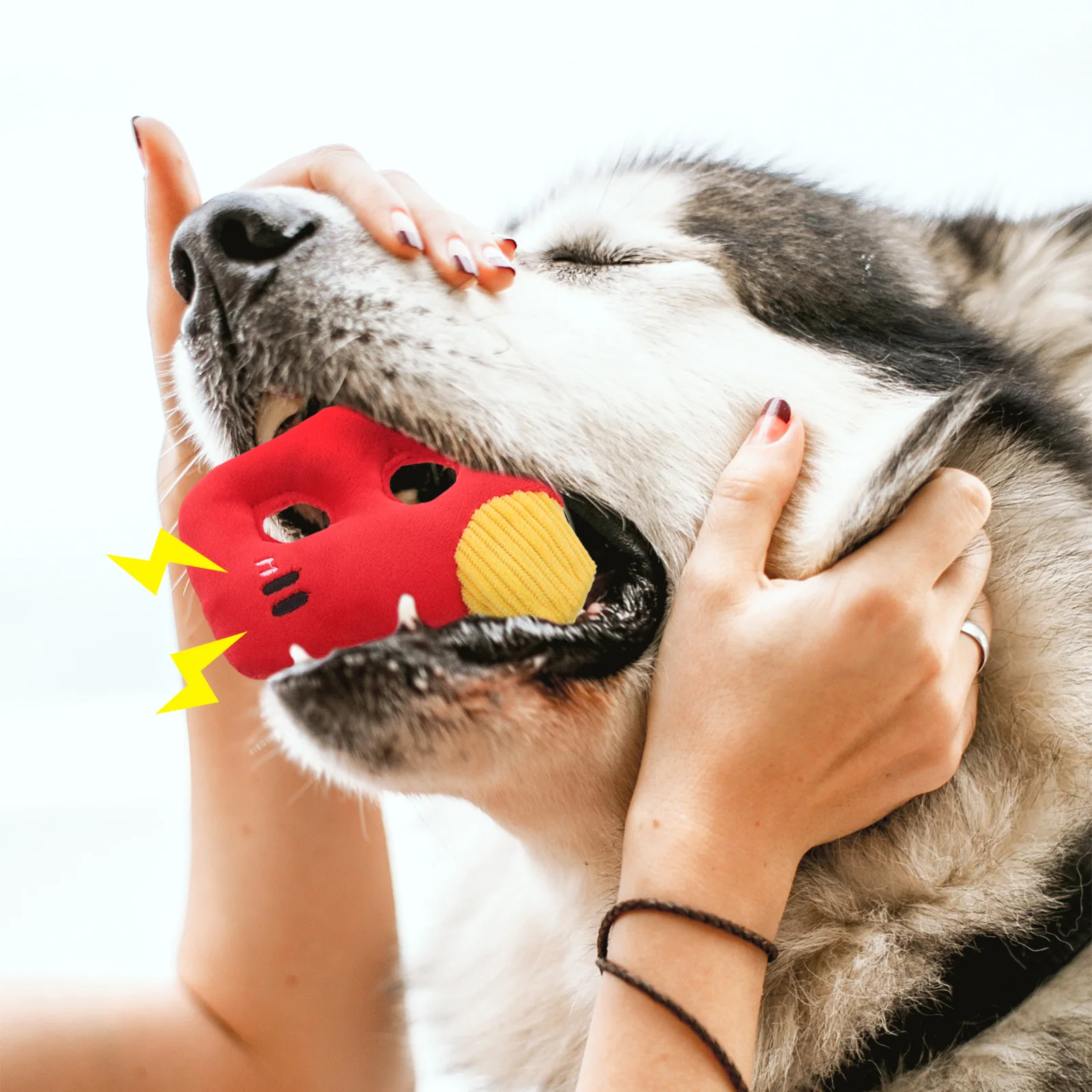 

Dog Squeaky Chewing Interactive Teeth Grinding Soft Sound Pet for Small Medium Dogs Indoors Outdoors Dog Squeaky