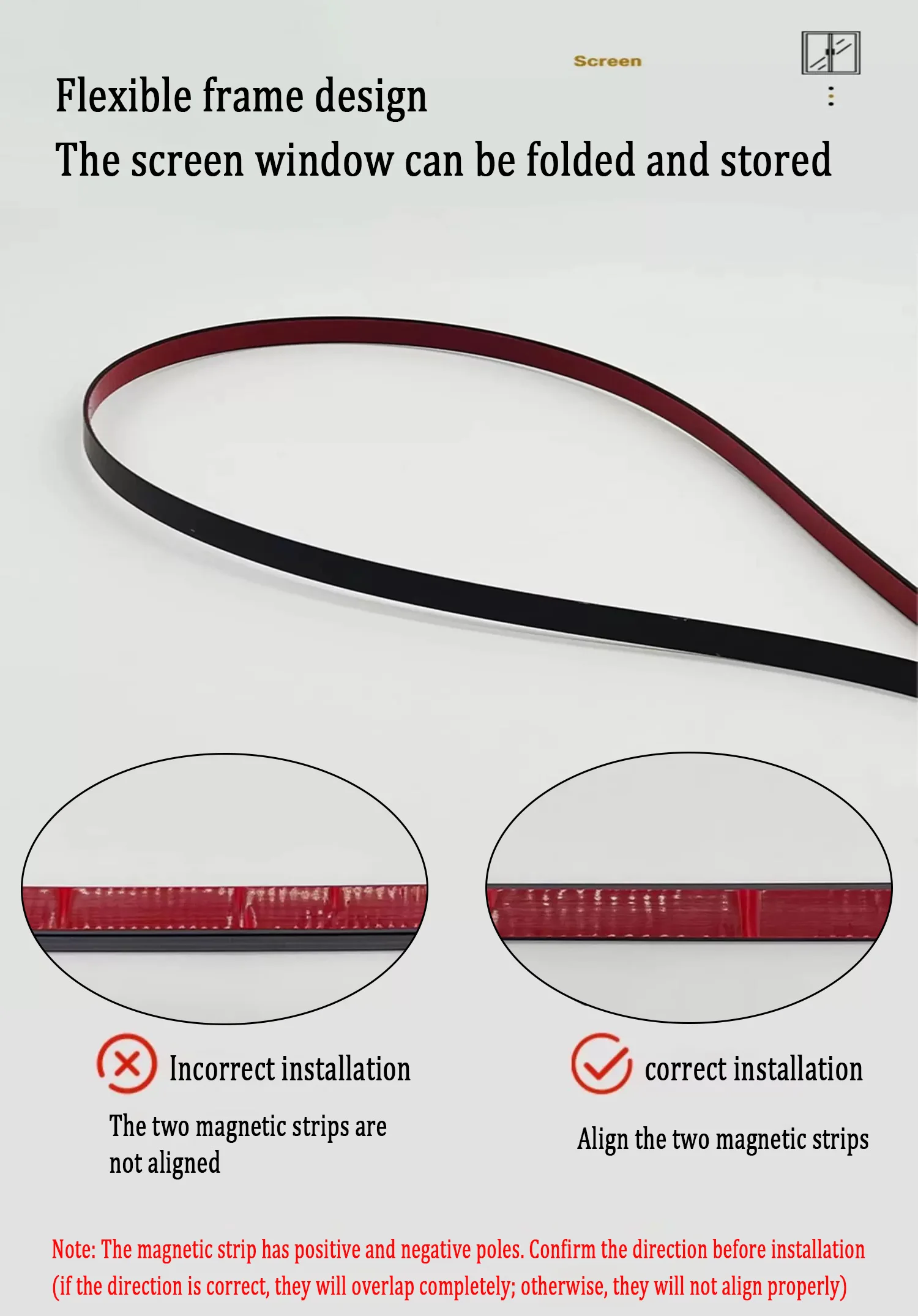 Magnetisches Selbstklebendes Moskitonetz, Unsichtbares Fensternetz ohne Bohren, Einfache Installation, Insektenschutz Belüfteter Netzvorhang – Detail 15