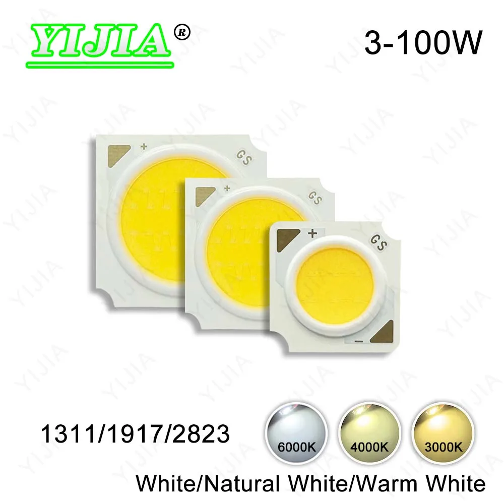 High CRI Ra 95 LED Chips 3W 5W 10W 15W 20W 30W 50W 100W Warm Natural White 1311 1917 2823 COB Chip For DIY LED Bulb Track Light